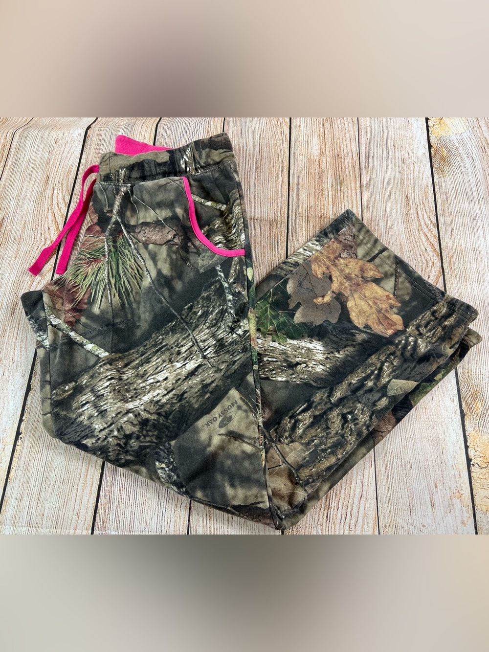 Women’s Mossy Oak Sweat Pants Break Up Country Camo Pink Lined Size Large 12-14